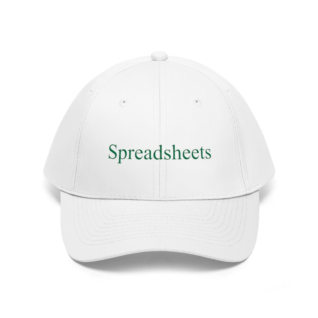 Spreadsheets (green on white)