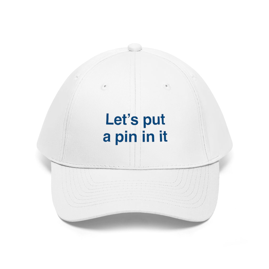Let's put a pin in it